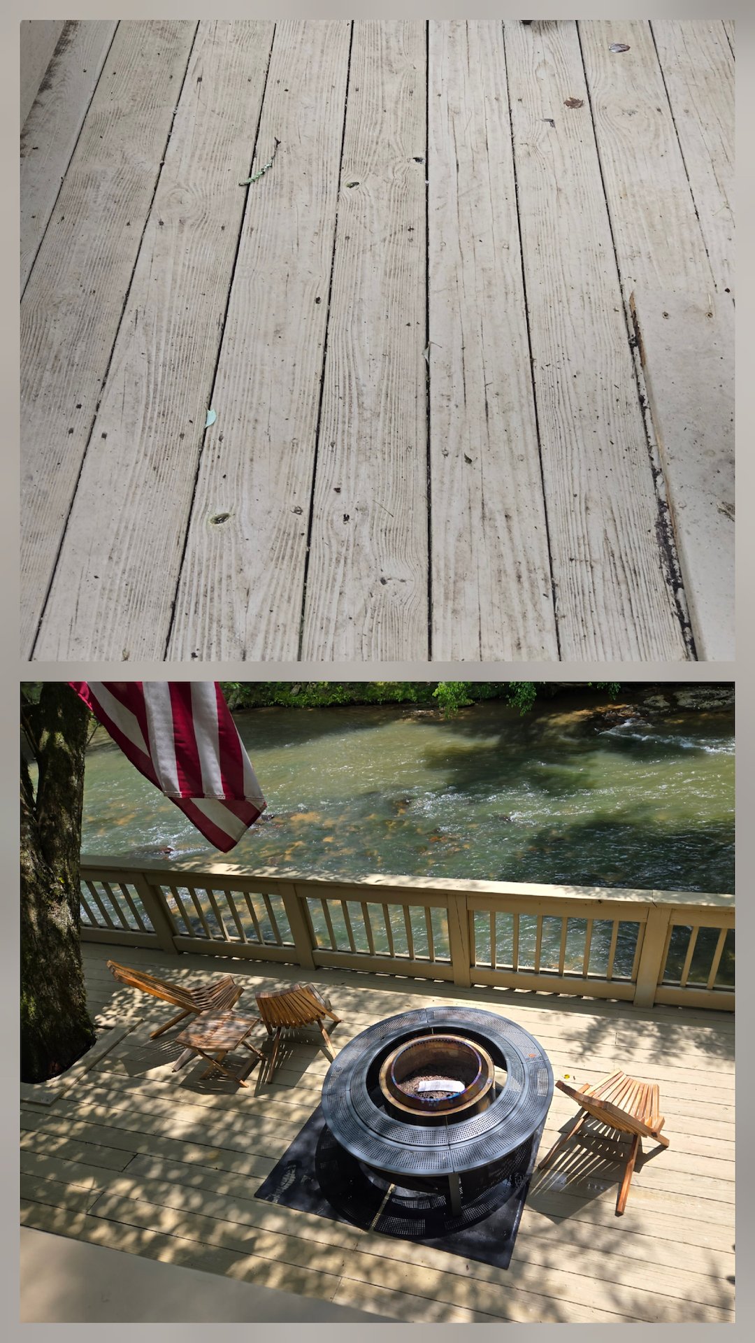 CABIN RENTAL ON THE RIVER IN ELLIJAY, GA, RECEIVED OUR HOUSE WASHING SERVICE