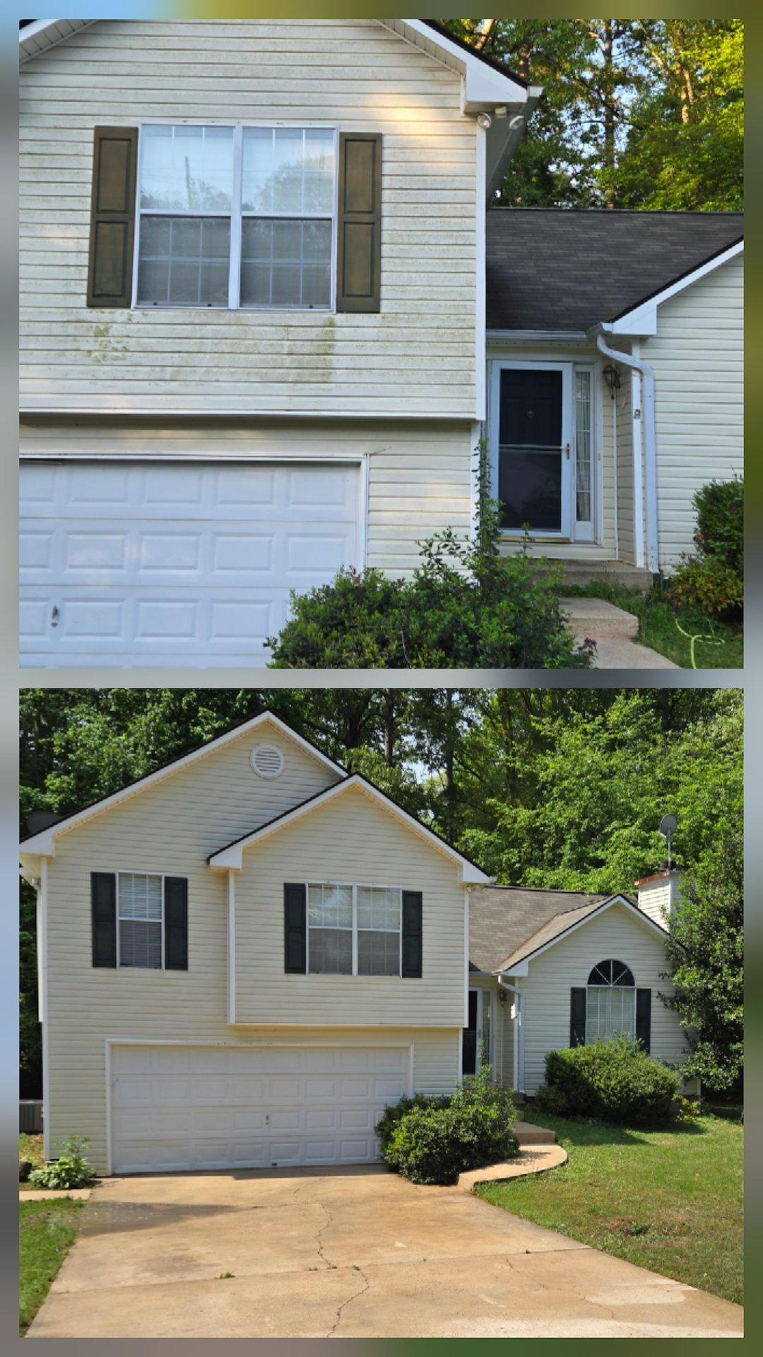 Our House Washing and Driveway Cleaning Services Revitalized This Home in Gainesville, GA