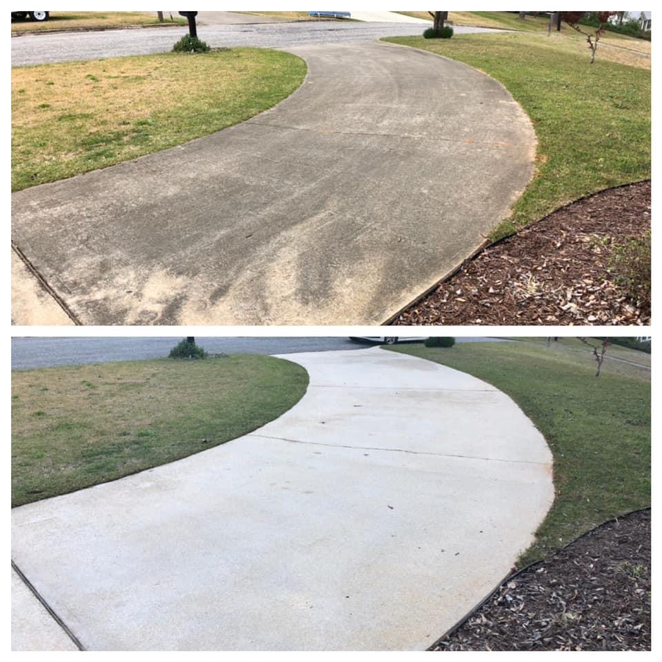 Restore Your Concretes Natural Color!  Driveway Cleaning Project in Dahlonega, GA. 