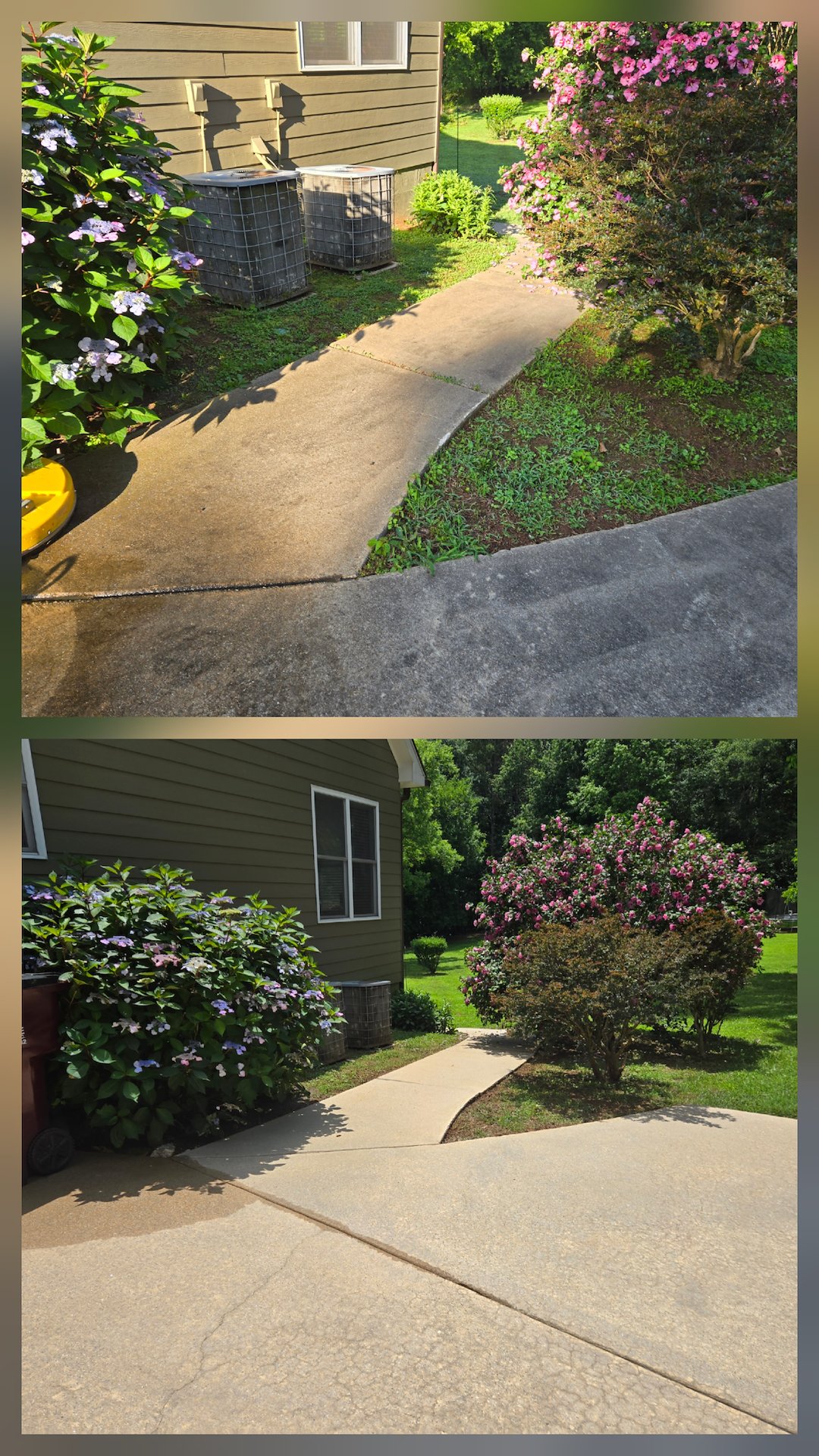 THESE HOMEOWNERS REQUESTED OUR DRIVEWAY CLEANING SERVICE IN CUMING, GA