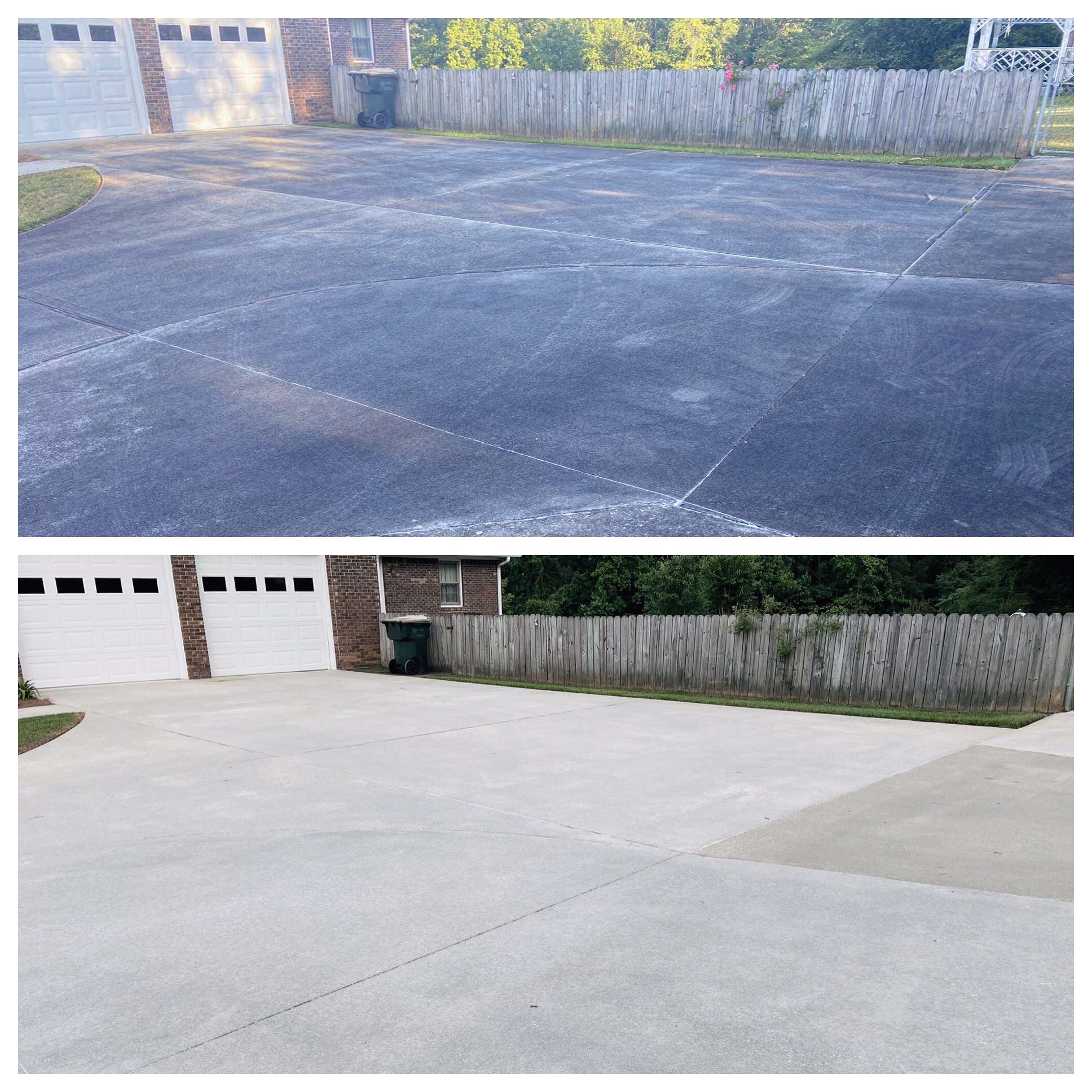 We Were Able To Clean This Very Dirty Driveway In Cumming, GA.